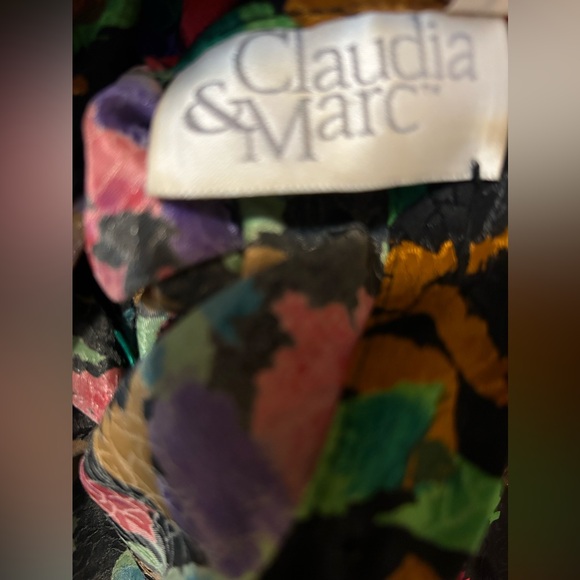 Vintage Claudia & Marc flowered blouse size 4 - Picture 3 of 5